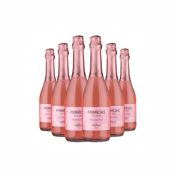 Espumante Garibaldi Primícias Moscatel Rosé 6x660ml